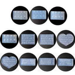 R3MC Mini Letter Numbers 3D Nail Art Decorations UV Crystal Epoxy Mold Silicone Mould