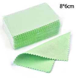 50pcs 10x6.5cm/8x6cm Silver Jewelry Clean Polishing Cloth Soft Clean Wipe Wiping Cloth For Necklaces Rings Jewelry Clean Tools