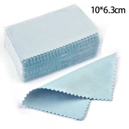 50pcs 10x6.5cm/8x6cm Silver Jewelry Clean Polishing Cloth Soft Clean Wipe Wiping Cloth For Necklaces Rings Jewelry Clean Tools