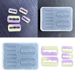 Razor Blade Silicone Mold Hollow Epoxy Shaker Fillings Silicone Molds Epoxy Resin Filler Mold for Quicksand Resin Mold