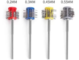 1PCS Mounted Matt Brush Gold Silver Metal Jewelry Mounted Matt Brushes Steel Wire 0.2/0.3/0.45/0.6/0.8/1.0MM