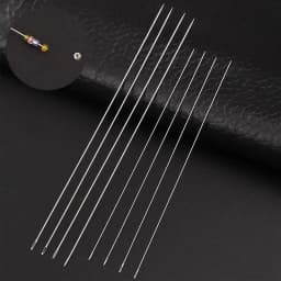 30pcs Metal Beading Needles For Beads Necklace Bracelet Tools Stainless Steel Self Threading Needle Pins For Jewelry Supplies