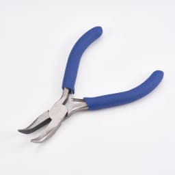 Pandahall Carbon Steel Jewelry Pliers Bent Nose Pliers Polishing Jewelry Making Tools 12x7.2x0.9cm