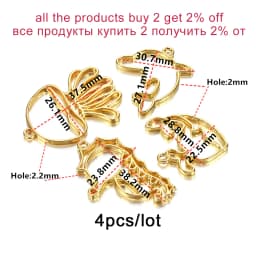 4pcs/lot Animal Border Mold Gold Hollow Metal Frame Bezel Pendant Epoxy Resin Dolphin Octopus For DIY Resin Mold Jewelry Making