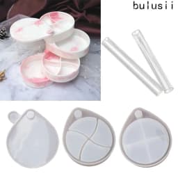 Teardrop Shape Rotating Jewelry Box Resin Casting Mold 3-Tiered Tray Jewelry Storage Organizer Silicone Mold Art Craft Tools