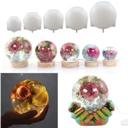 Silicone Crystal Ball Mold Round Ball Mould DIY Crafts Ornaments Decor for Epoxy Resin Jewelry Making Tools Soap Candle Making