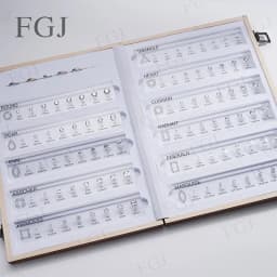 Hot Sale Jewelry Tool for Cubic Zirconia Customize Comparison Chart Diamond Carat Set & Ring Size Measuring