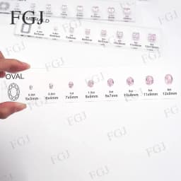 Hot Sale Jewelry Tool for Cubic Zirconia Customize Comparison Chart Diamond Carat Set & Ring Size Measuring