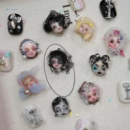 Art Silicone Stamp Mold for Party and Salon Face Shaped Manicure Mould Embossed Stencils for Women