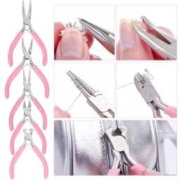 5 Packs Jewelry Pliers Set Professional Jewelry Making Tools With Needle/Round/Chain/Bent/Zipper Pliers for Repair Cut Crafting