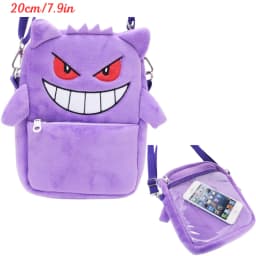New Pokemon Plush Bag Pikachu Mimikyu Gengar Lucario Soft Stuffed Toy Rowlet Eevee Snorlax Peluche Dolls Shoulder Bags Sac A Dos