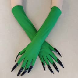 43cm Women Scary Claw Long Nail Elastic Mittens Halloween Black Devil's Ghost Claws Gloves Party Cosplay Performance Costume