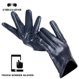 Fashion Sheepskin Women's Gloves, Drive Women's Leather Gloves, Thin Touch Gloves, Keep Warm Women's Winter Gloves -2001