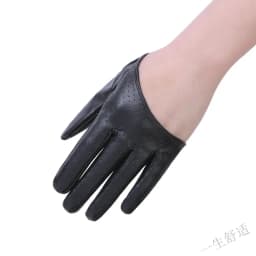 Women DS Half Palm Nightclub Pole Dancing Stage Performance Fashion Personality Hip Hop Gloves Leather Multicolor Soft