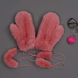 Hot Sale Natural Real Rex Rabbit Fur Gloves Good Elastic Women Winter Knitted Real Rabbit Fur Mittens Outdoor Genuine Fur Gloves