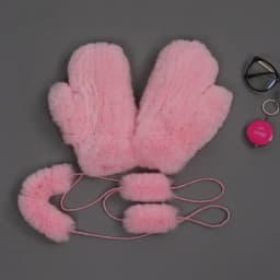 Hot Sale Natural Real Rex Rabbit Fur Gloves Good Elastic Women Winter Knitted Real Rabbit Fur Mittens Outdoor Genuine Fur Gloves