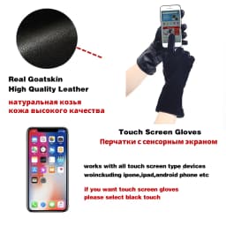Fashion winter warm touch gloves genuine leather 50% genuine suede 50% women's leather gloves color long women's gloves -2008