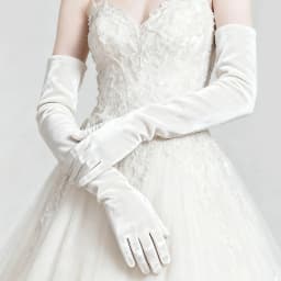 Elegant Velvet Solid 53cm Long GlovesWomen Fluffy Gloves Full Finger Evening Dress Etiquette Stage Performance Party Gloves