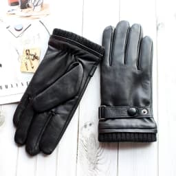 Touch Screen Leather Sheepskin Gloves Men's Winter Thickening Warmth Motorcycle Driving Fashion 2026 New Brown Finger Gloves