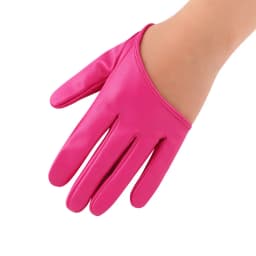 Women Nightclubs Stage Performance DS Punk Style Half Palm Leopard Print Solid Leather Gloves Fashionable Personality Hip Hop