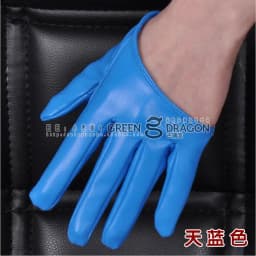 Women's Full racerback faux PU leather ds gloves sexy half palm gloves hip hop dancing motorcycle gloves