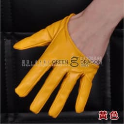 Women's Full racerback faux PU leather ds gloves sexy half palm gloves hip hop dancing motorcycle gloves