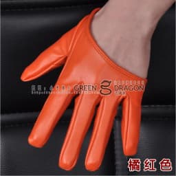Women's Full racerback faux PU leather ds gloves sexy half palm gloves hip hop dancing motorcycle gloves
