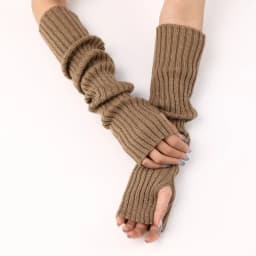 Women Knitted Arm Warmers Long Fingerless Gloves Winter Gothic Lolita Arm Sleeve Solid Glove Classic Half Finger Soft Mitten