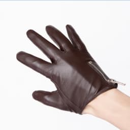 men's leather gloves fashion classic short side zipper fit tight style real Italy Unisex women touch screen gloves