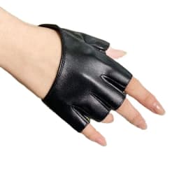 Pu Leather Fingerless Glove For Goth Punk Rock Lolita Harajuku Stage Performance Party Women Lolita Cosplay Half Finger Gloves