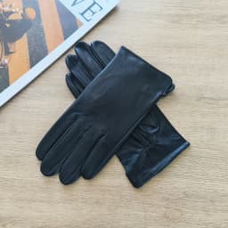 Men's Thin Sheepskin Leather Gloves Summer Outdoor Sunscreen for Cycling And Driving