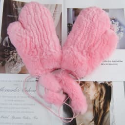 Hot Sale Natural Real Rex Rabbit Fur Gloves Good Elastic Women Winter Knitted Real Rabbit Fur Mittens Outdoor Genuine Fur Gloves