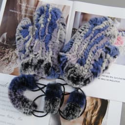 Hot Sale Natural Real Rex Rabbit Fur Gloves Good Elastic Women Winter Knitted Real Rabbit Fur Mittens Outdoor Genuine Fur Gloves