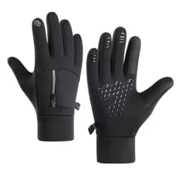 1 Pair of Winter Flip Style Reflective Zipper Pocket Gloves, Touch Screen Warm Gloves, Outdoor Sports Cold Resistant Gloves