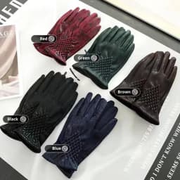 Women's Winter Velvet Keep Warm Gloves Fashion Snake Skin Pattern Touchable Screen Fingered Elasticity Windproof Cycling Gloves