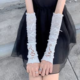 New Fingerless Mittens Female Anime Gloves Women Knitted Gloves Arm Winter Warmers Japanese Goth Ankle Wrist Sleeves Harajuku