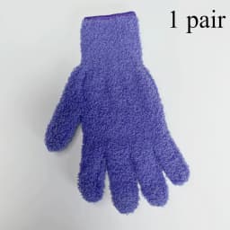1Pair Cleaning Gloves Microfiber Coral Fleece Car Grooming Gloves Solid Five Finger Dust Removal Housework Absorbent Gloves