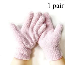 1Pair Cleaning Gloves Microfiber Coral Fleece Car Grooming Gloves Solid Five Finger Dust Removal Housework Absorbent Gloves