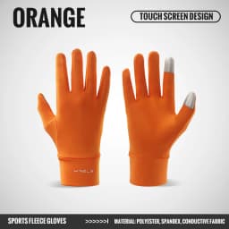 WRELS Winter Full Finger Gloves Windproof Fleece Cycling Motorcycle Fleece Gloves Thermal Elastic Touchscreen Running Gloves