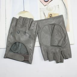 New Women Half Finger Leather Gloves Fashion Style Thin Colour Outdoor Sports Driving Riding Sheepskin Gloves