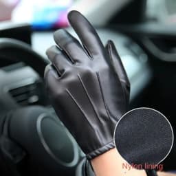 New Winter Gloves Men Women Black PU Leather Cashmere Warm Driving Gloves Mittens Touch Screen Waterproof Gloves
