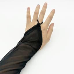 50cm Women Black White Transparent Mesh Breathable Elasticity Hook Finger Long Gloves Sexy Party Etiquette Fingerless Gloves