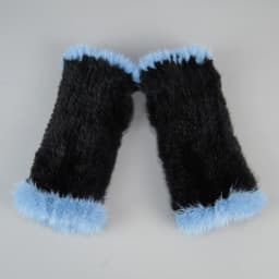 Lady Winter Real Mink Fur Gloves Hand Knitted Real Mink Fur Fingerless Gloves Women Warm Strong Elastic Real Mink Fur Mittens