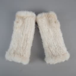 Lady Winter Real Mink Fur Gloves Hand Knitted Real Mink Fur Fingerless Gloves Women Warm Strong Elastic Real Mink Fur Mittens