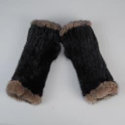 Lady Winter Real Mink Fur Gloves Hand Knitted Real Mink Fur Fingerless Gloves Women Warm Strong Elastic Real Mink Fur Mittens