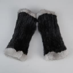 Lady Winter Real Mink Fur Gloves Hand Knitted Real Mink Fur Fingerless Gloves Women Warm Strong Elastic Real Mink Fur Mittens