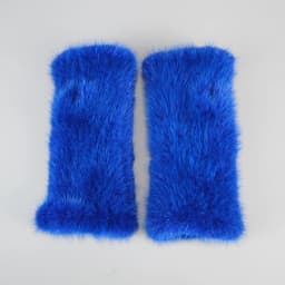 Lady Winter Real Mink Fur Gloves Hand Knitted Real Mink Fur Fingerless Gloves Women Warm Strong Elastic Real Mink Fur Mittens
