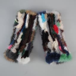 Lady Winter Real Mink Fur Gloves Hand Knitted Real Mink Fur Fingerless Gloves Women Warm Strong Elastic Real Mink Fur Mittens