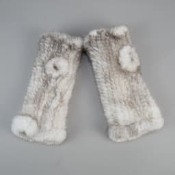 Lady Winter Real Mink Fur Gloves Hand Knitted Real Mink Fur Fingerless Gloves Women Warm Strong Elastic Real Mink Fur Mittens