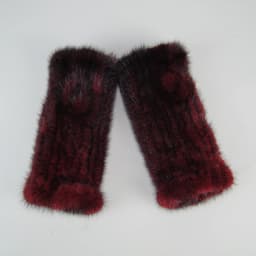 Lady Winter Real Mink Fur Gloves Hand Knitted Real Mink Fur Fingerless Gloves Women Warm Strong Elastic Real Mink Fur Mittens